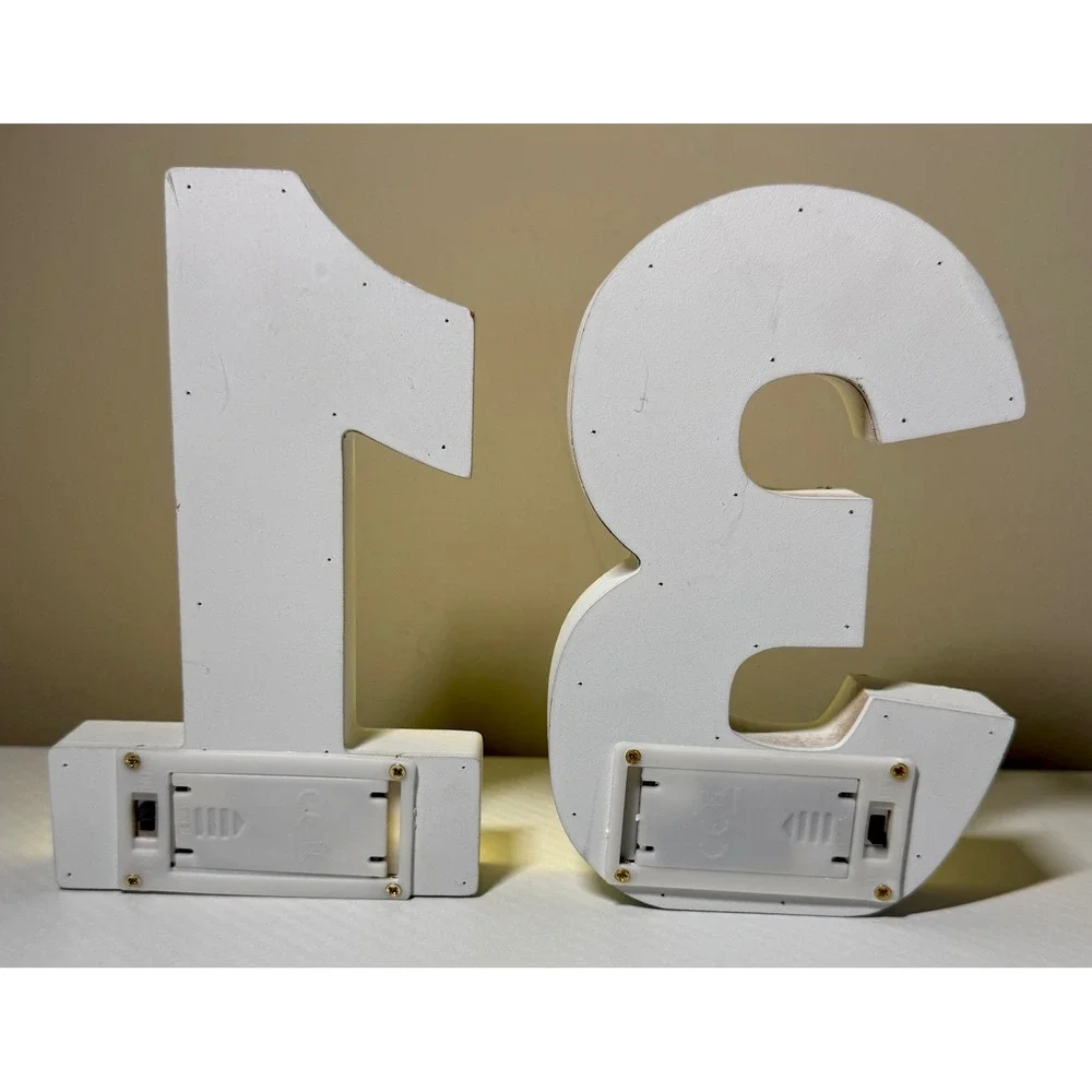 Marquee Light Up Number 13 White 6.25